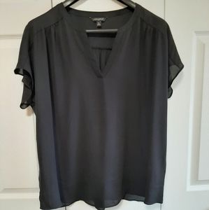 Banana Republic Black Splitneck Dolman Top Sz XL